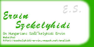 ervin szekelyhidi business card